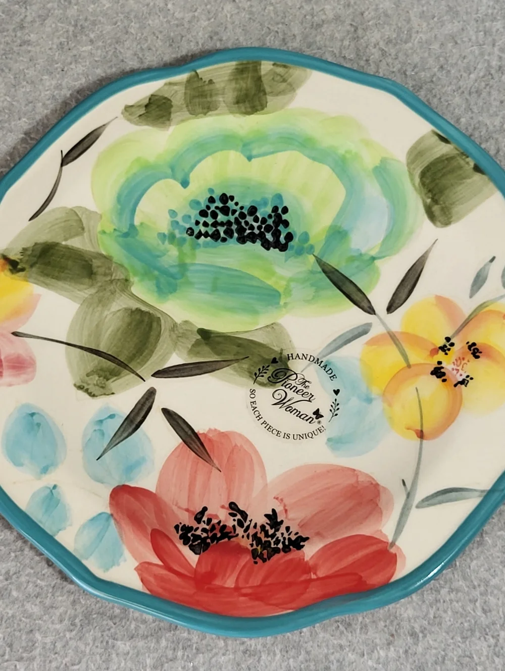2-Pc The Pioneer Woman Vintage Bloom Soup Cereal Bowl & Salad Dessert Plate NEW